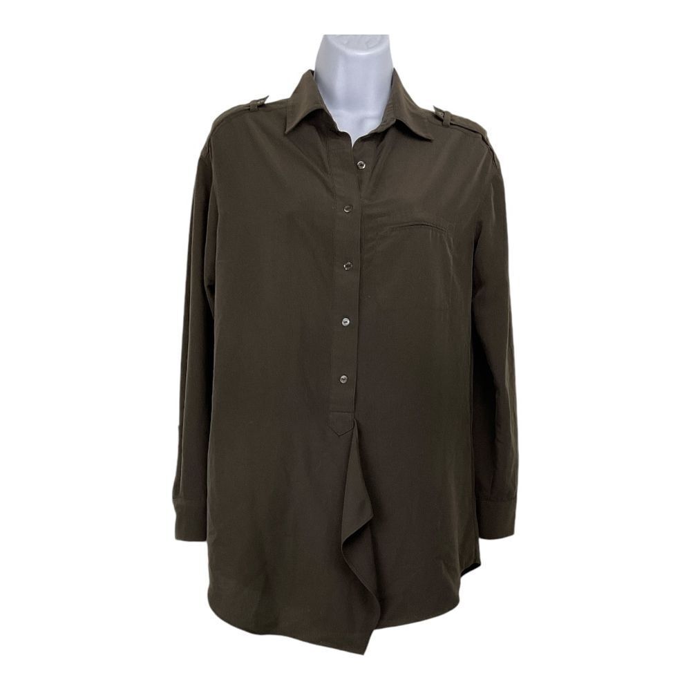 Vince Womens Long Sleeve Button Down Tunic Size XS Flowy Fairy Grunge‎ Lagenlook
